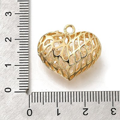 Brass with Cubic Zirconia Pendants KK-E792-30G-01-1