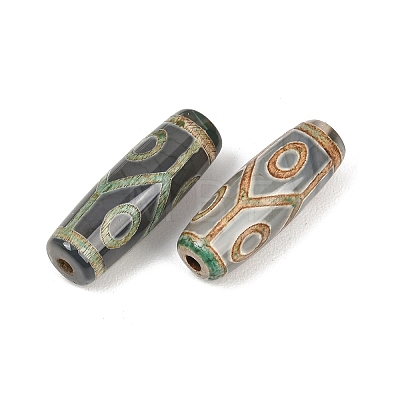 Tibetan Style dZi Beads TDZI-E004-42-1