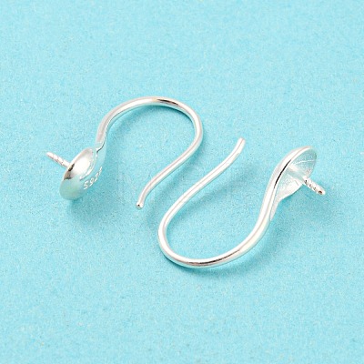 925 Sterling Silver Hoop Earring Findings STER-H107-12S-1