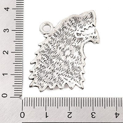 Wolf Tibetan Style Alloy Pendants TIBEP-S295-64AS-RS-1