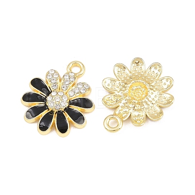 Alloy Black Enamel Pendants FIND-C095-04G-1