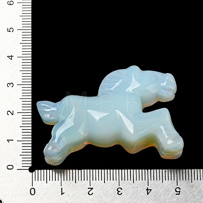 Opalite Carved Horse Figurines DJEW-D012-05F-1