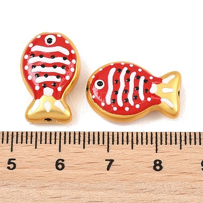Baking Paint Opaque Glass Enamel Beads GL-CBA4370-01B-1