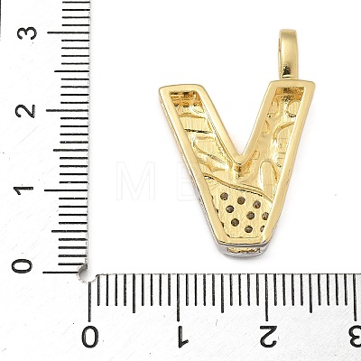 Brass Micro Pave Cubic Zirconia Pendants KK-B126-02G-V-1