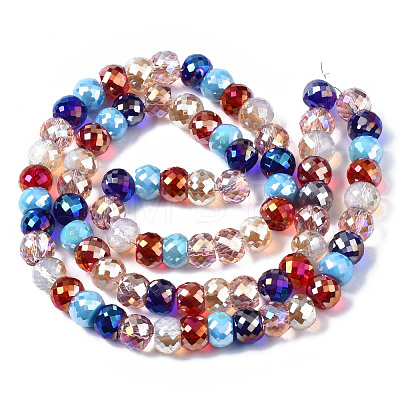 Electroplate Glass Beads Strands X-EGLA-Q125-006-1