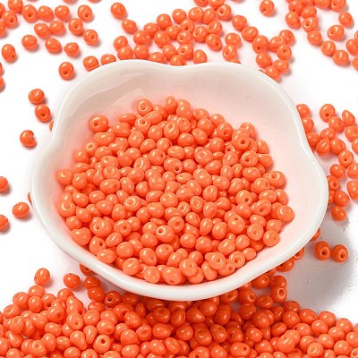 6/0 Opaque Baking Paint Glass Seed Beads X1-SEED-M012-02A-05-1