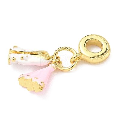 Brass Enamel European Dangle Charms KK-I355-23G-02-1