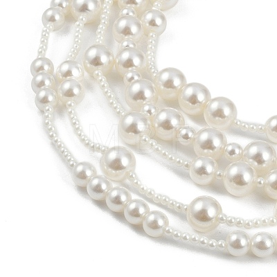 Plastic Pearl Bib Necklaces NJEW-K384-08-1