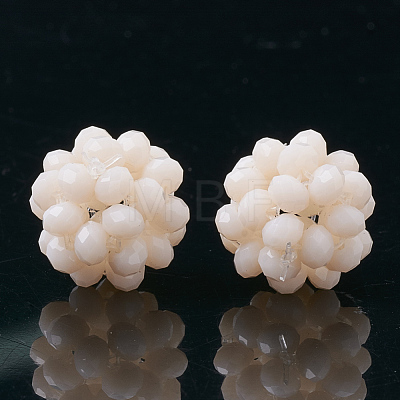 Handmade Glass Woven Beads WOVE-Q073-13B-1