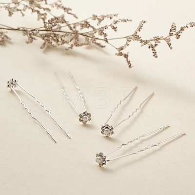 Wedding Bridal Alloy Rhinestone Hair Forks OHAR-TAC0001-01S-1