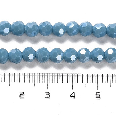 Electroplate Opaque Glass Beads Strands EGLA-A035-P6mm-A19-1