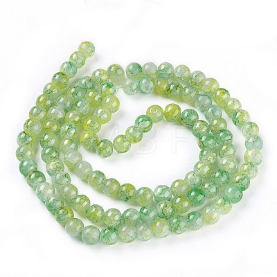 Spray Painted Glass Beads Strands X-GLAA-A038-C-80-1