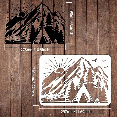 Plastic Reusable Drawing Painting Stencils Templates DIY-WH0202-260-1