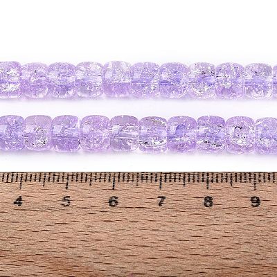 Crackle Transparent Glass Beads Strands GLAA-N069-03A-07-1