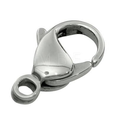 316 Stainless Steel Lobster Claw Clasps 316-FL18A-1