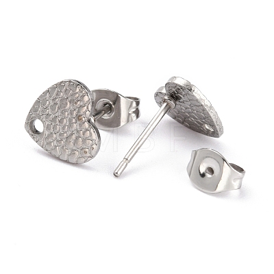 304 Stainless Steel Stud Earring Findings EJEW-O104-02P-1