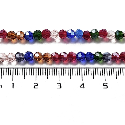 Electroplate Transparent Glass Beads Strands EGLA-A035-T4mm-HA02-1