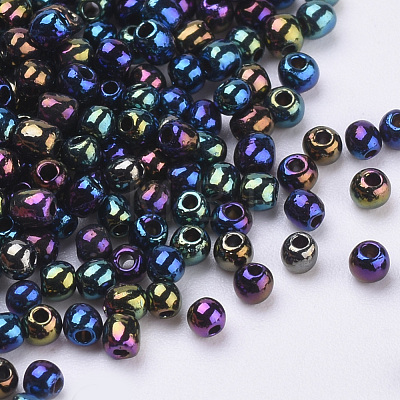 Plated Glass Seed Beads SEED-Q025-2mm-B05-1