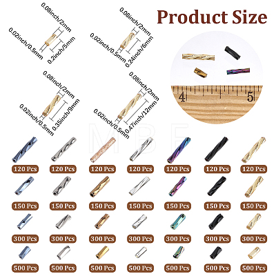 7490Pcs Glass Twisted Bugle Beads SEED-PA0001-27-1
