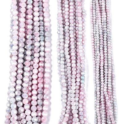 Anti-Tarnish Electroplate Glass Beads Strands EGLA-ZX010-6mm-06-1