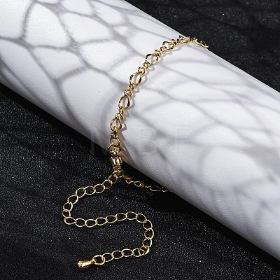 Rack Plating Brass Curb Chain Bracelets for Women BJEW-G735-16G-1