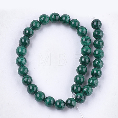 Natural Malachite Beads Strands G-S333-6mm-028-1