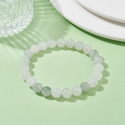 Natural Quartz Round Beaded Stretch Bracelets for Women BJEW-TA00385-1