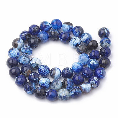 Dyed Natural Crackle Agate Beads Strands G-T100-04A-1