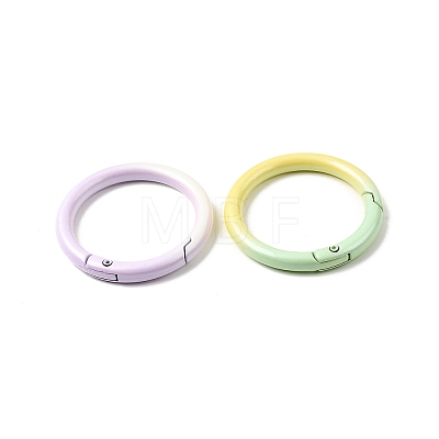 Spray Paint Alloy Spring Gate Rings FIND-C086-03C-1
