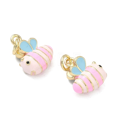 Brass Enamel Charms KK-F933-13G-1