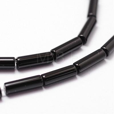 Natural Black Onyx Beads Strands G-P161-38-13x4mm-1
