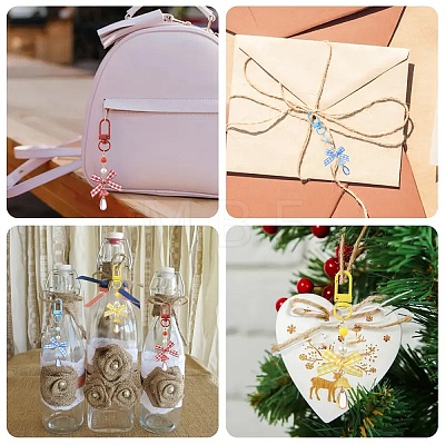 2Pcs Bowknot Plastic Pendant Decorations HJEW-YW00272-01-1