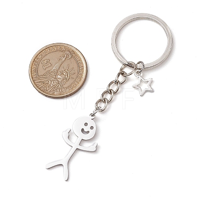 Alloy & Stainless Steel Keychain KEYC-JKC00901-1