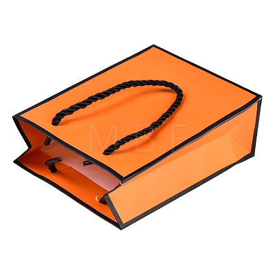 Rectangle Paper Bags with Twisted Rope Handles CARB-L011-01A-02-1