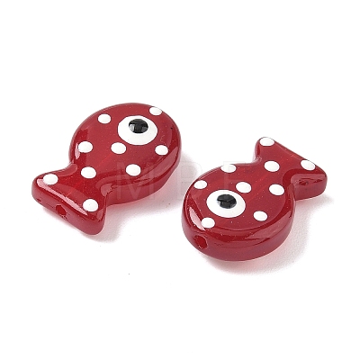 Baking Paint Glass Enamel Beads X-LAMP-D303-04C-1