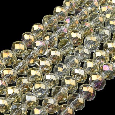 Electroplate Transparent Glass Beads Strands EGLA-A034-T3mm-T16-1