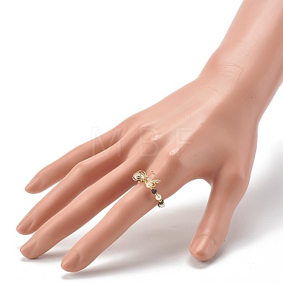Imitate Austrian Crystal Bicone Glass Beaded Finger Rings X1-RJEW-TA00003-05-1