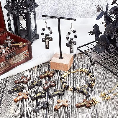  DIY Crucifix Cross Pendant Necklace Making Kits DIY-NB0007-51-1