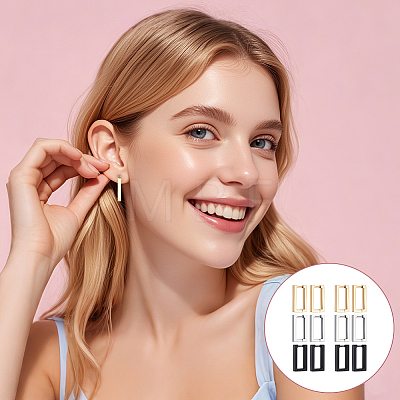 12Pcs 3 Colors 316 Stainless Steel Hoop Earrings EJEW-UN0003-23A-1