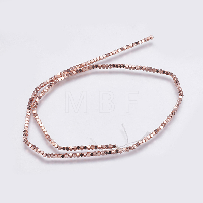 Electroplate Non-magnetic Synthetic Hematite Bead Strands G-K237-08-1