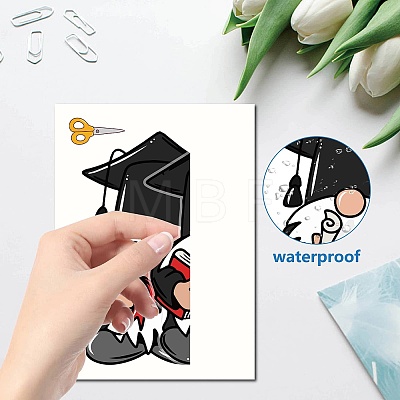 8 Sheets 8 Styles PVC Waterproof Wall Stickers DIY-WH0345-075-1