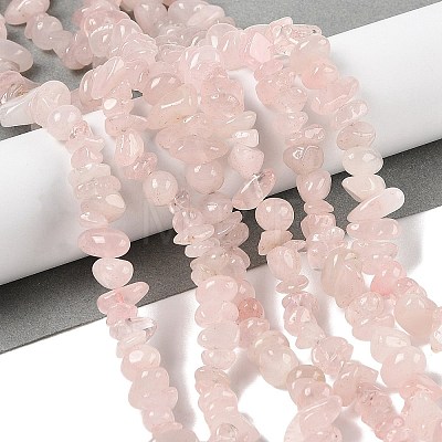 Natural Rose Quartz Chip Bead Strands G-M205-02A-1