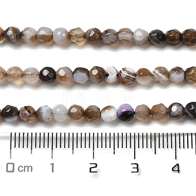 Natural Striped Agate/Banded Agate Beads Strands G-H302-A02-01-1