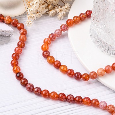 Natural Fire Crackle Agate Beads Strands X-G-G212-8mm-10-1