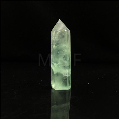 Point Tower Natural Green Fluorite Home Display Decoration PW23030657217-1