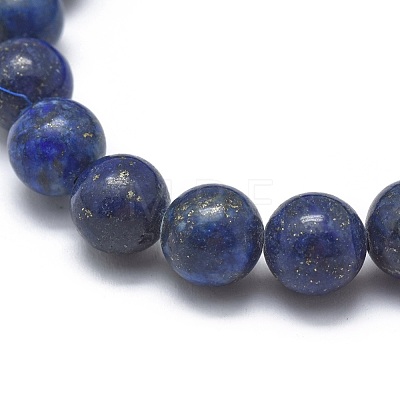 Natural Lapis Lazuli Bead Stretch Bracelets X-BJEW-K212-B-047-1