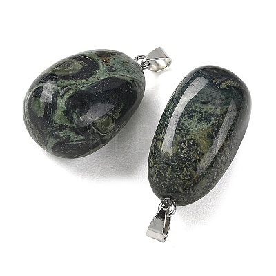 Natural Kambaba Jasper Tumbled Stone Pendants GG-K002-06H-1