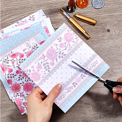 24 Sheets 12 Styles Rose Scrapbook Paper Pads DIY-WH0304-989H-1