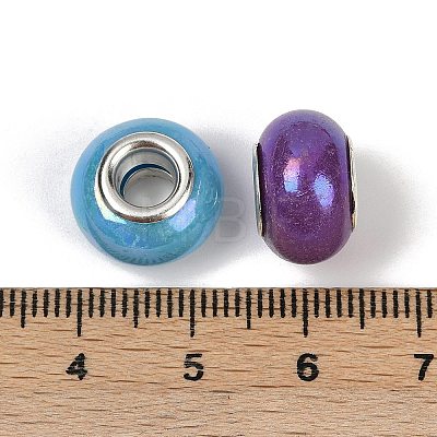 Opaque Resin European Beads RESI-C059-01B-1