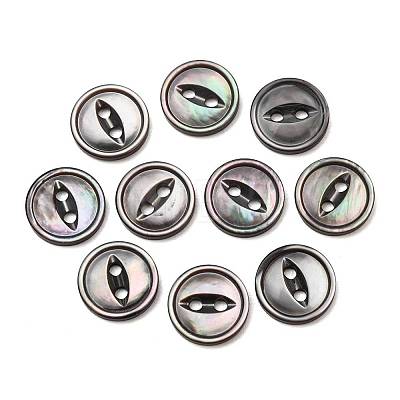 Cat Eye Style Natural Black Lip Shell Buttons SH-CBAA69B-01H-1